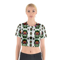 Monster Trolls In Fashion Shorts Cotton Crop Top by pepitasart