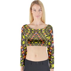 Knotwo Vac Sign Eight Long Sleeve Crop Top by MRTACPANS