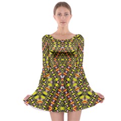 Knotwo Vac Sign Eight Long Sleeve Skater Dress