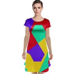 Colorful Misc Shapes                                                  Cap Sleeve Nightdress by LalyLauraFLM