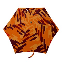 Brown Orange Shapes                                                    Umbrella by LalyLauraFLM