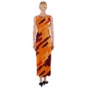 Brown orange shapes                                                    Fitted Maxi Dress View2