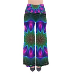 Star Of Leaves, Abstract Magenta Green Forest Pants by DianeClancy