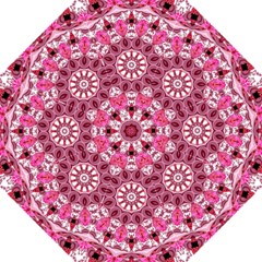 Twirling Pink, Abstract Candy Lace Jewels Mandala  Folding Umbrellas