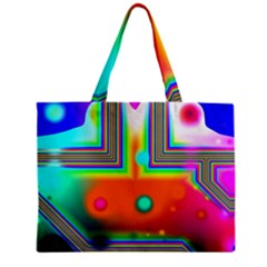 Crossroads Of Awakening, Abstract Rainbow Doorway  Zipper Mini Tote Bag by DianeClancy