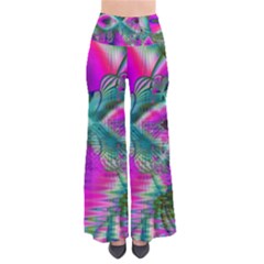 Crystal Flower Garden, Abstract Teal Violet Pants by DianeClancy