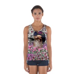 Chi Chi In Flowers, Chihuahua Puppy In Cute Hat Tops by DianeClancy