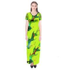 When Eyes Hear Short Sleeve Maxi Dress by saprillika