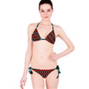 Black red rectangles pattern                                                          Bikini set View3