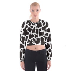 Cow Pattern Women s Cropped Sweatshirt