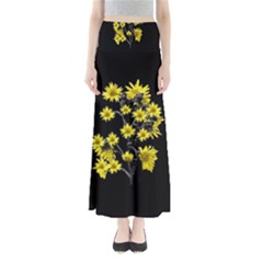 Sunflowers Over Black Maxi Skirts by dflcprintsclothing