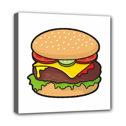 Cheeseburger Mini Canvas 8  X 8 