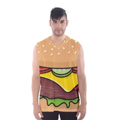 Cheeseburger Men s Basketball Tank Top