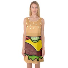 Cheeseburger Sleeveless Satin Nightdress by sifis