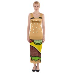 Cheeseburger Fitted Maxi Dress