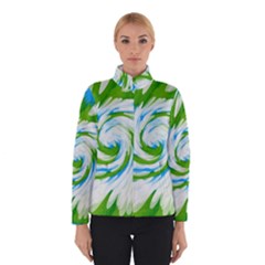 Tie Dye Green Blue Abstract Swirl Winterwear by BrightVibesDesign