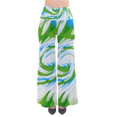 Tie Dye Green Blue Abstract Swirl Pants