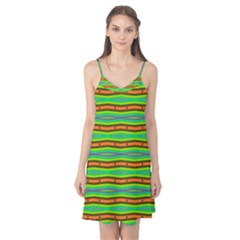 Bright Green Orange Lines Stripes Camis Nightgown