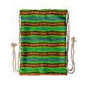 Bright Green Orange Lines Stripes Drawstring Bag (Small) View2