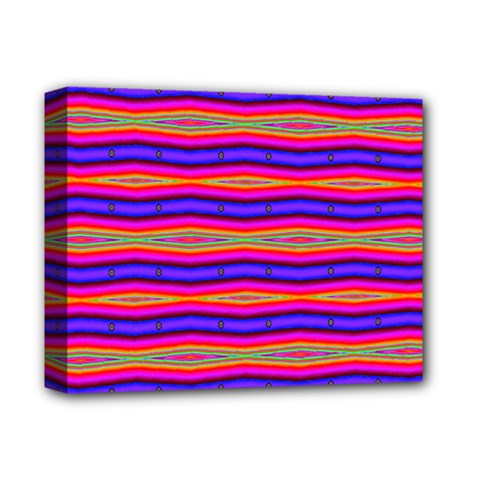 Bright Pink Purple Lines Stripes Deluxe Canvas 14  X 11  by BrightVibesDesign