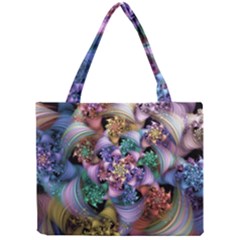 Bright Taffy Spiral Mini Tote Bag by WolfepawFractals