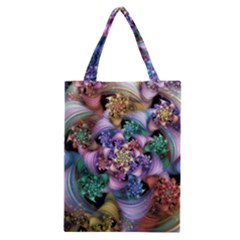 Bright Taffy Spiral Classic Tote Bag by WolfepawFractals