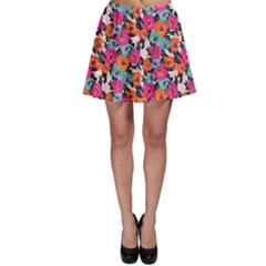 Sketchy Floral Skater Skirt by LisaGuenDesign