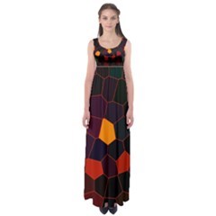 Abstracted Empire Waist Maxi Dress