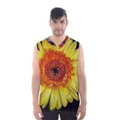 Yellow Flower Close Up Men s Basketball Tank Top by MichaelMoriartyPhotography