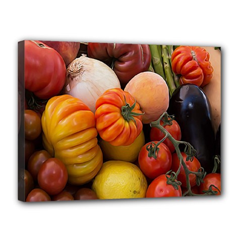 Heirloom Tomatoes Canvas 16  X 12  by MichaelMoriartyPhotography
