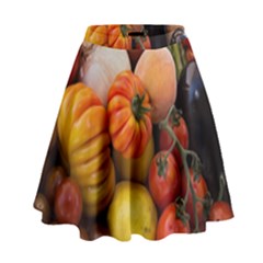 Heirloom Tomatoes High Waist Skirt