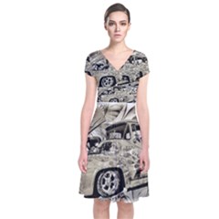 Old Ford Pick Up Truck  Wrap Dress by MichaelMoriartyPhotography