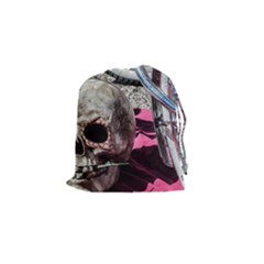 Skull And Bike Drawstring Pouches (small)  by MichaelMoriartyPhotography