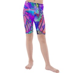 Psychedelic Butterfly Kid s Mid Length Swim Shorts by MichaelMoriartyPhotography