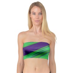 Swish Green Blue Bandeau Top by BrightVibesDesign