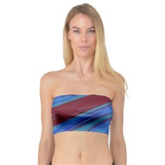 Swish Blue Red Abstract Bandeau Top by BrightVibesDesign