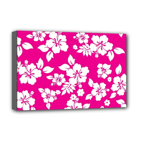 Pink Hawaiian Deluxe Canvas 18  X 12   by AlohaStore