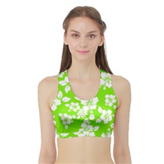 Lime Hawaiian Women s Sports Bra With Border