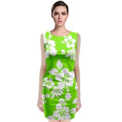 Lime Hawaiian Classic Sleeveless Midi Dress by AlohaStore