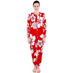 Red Hawaiian Onepiece Jumpsuit (ladies) 