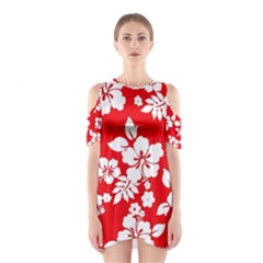 Red Hawaiian Cutout Shoulder Dress by AlohaStore