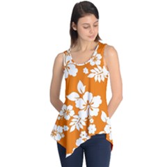 Orange Hawaiian Sleeveless Tunic