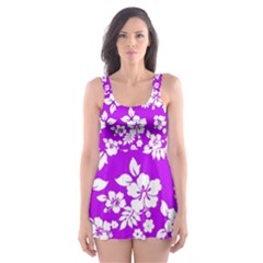 Purple Hawaiian Skater Dress Swimsuit by AlohaStore