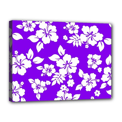 Violet Hawaiian Canvas 16  X 12  by AlohaStore