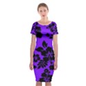 Violet Dark Hawaiian Classic Short Sleeve Midi Dress View1