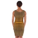 Yellow Gold Khaki Glow Pattern Wrap Front Bodycon Dress View2