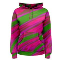 Swish Bright Pink Green Design Women s Pullover Hoodie