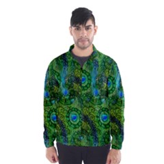 Emerald Boho Abstract Wind Breaker (men) by KirstenStar