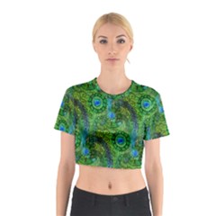 Emerald Boho Abstract Cotton Crop Top by KirstenStar