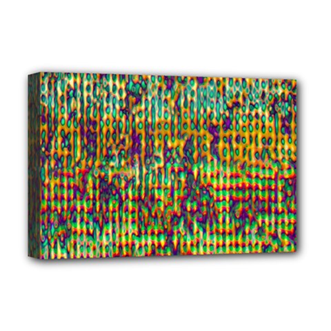 Multicolored Digital Grunge Print Deluxe Canvas 18  X 12   by dflcprints